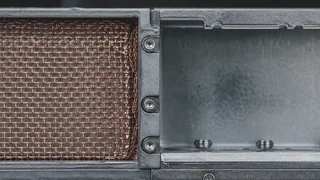 Close detail of an RF shielding enclosure seam